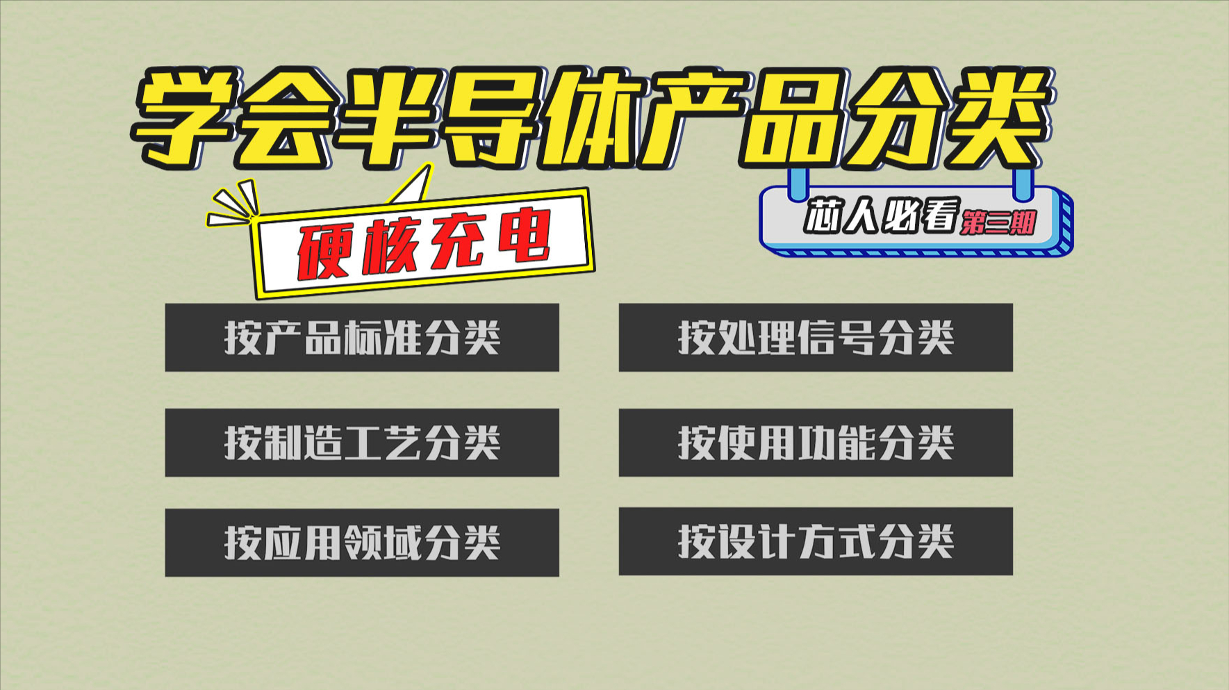 【芯人必看】摆脱半导体小白的尴尬 从学会产品分类开始