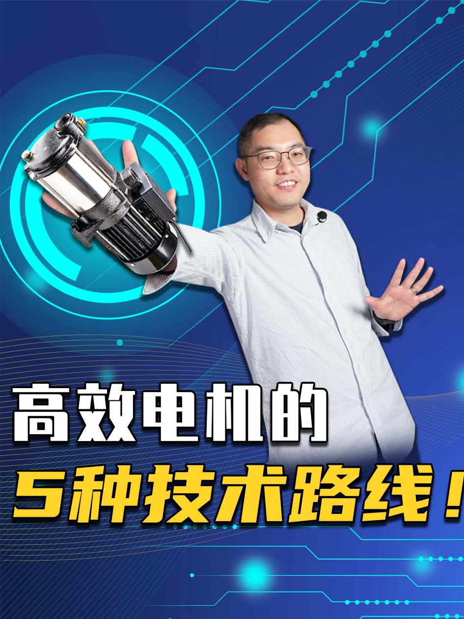高效电机的5种技术路线！ 三相异步电动机 BLDC 永磁同步电机 磁阻同步电机